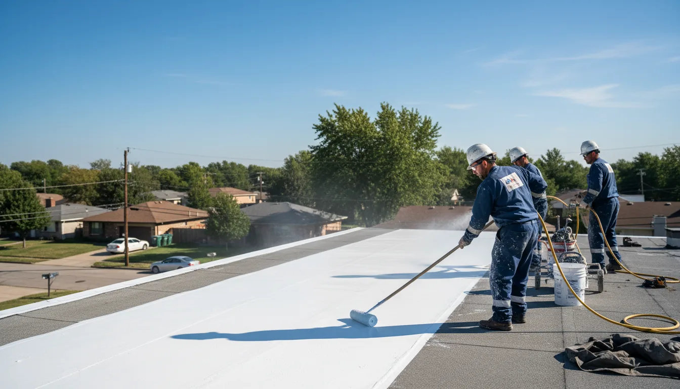 Commercial roof coating in Amboy, IL near me